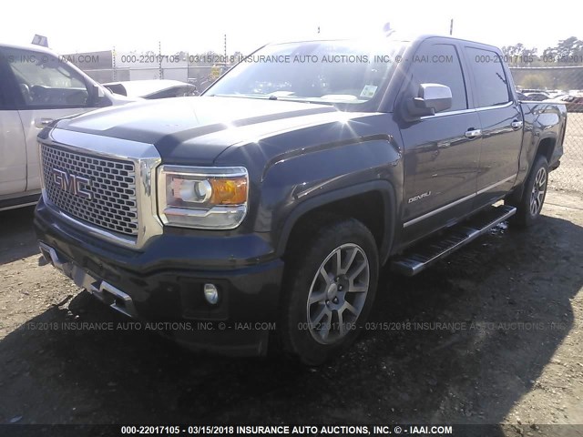 3GTP1WEJ9FG527068 - 2015 GMC SIERRA C1500 DENALI GRAY photo 2