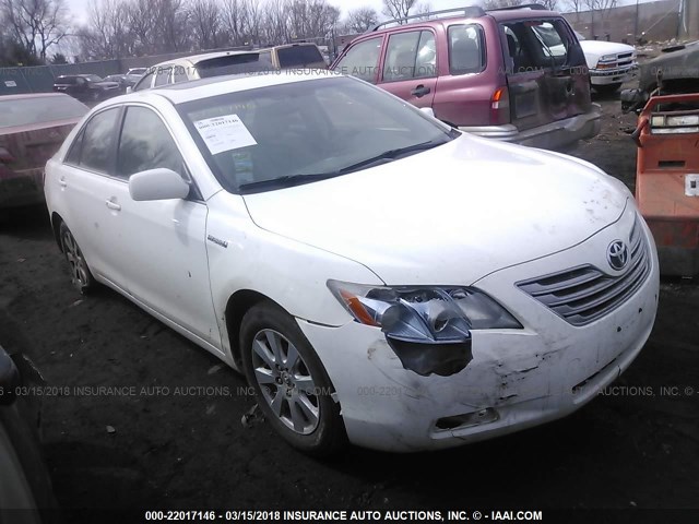 JTNBB46K793053188 - 2009 TOYOTA CAMRY HYBRID WHITE photo 1