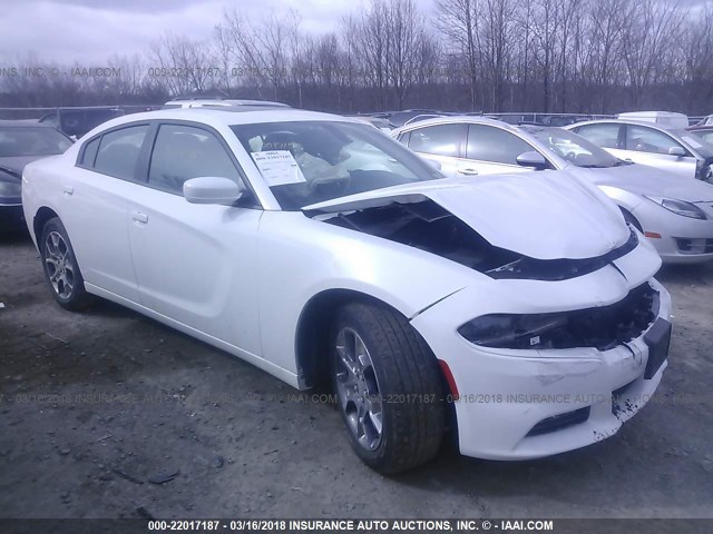 2C3CDXJG8FH739244 - 2015 DODGE CHARGER SXT WHITE photo 1