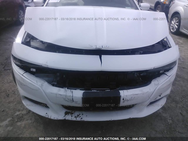 2C3CDXJG8FH739244 - 2015 DODGE CHARGER SXT WHITE photo 6