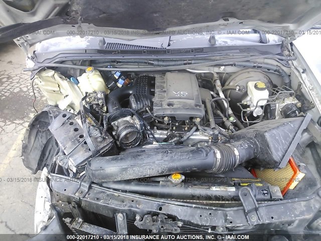 5N1AR18W97C634842 - 2007 NISSAN PATHFINDER LE/SE/XE SILVER photo 10