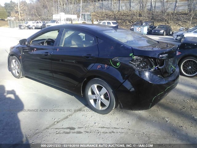 5NPDH4AE0DH300450 - 2013 HYUNDAI ELANTRA GLS/LIMITED BLACK photo 3