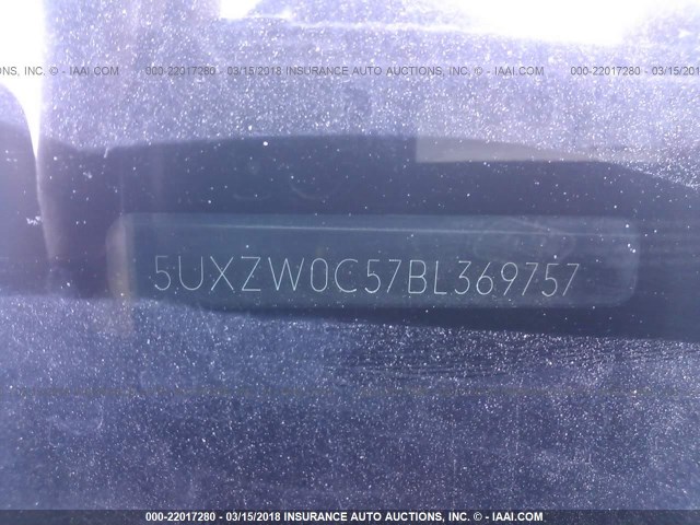 5UXZW0C57BL369757 - 2011 BMW X5 XDRIVE35D BLACK photo 9