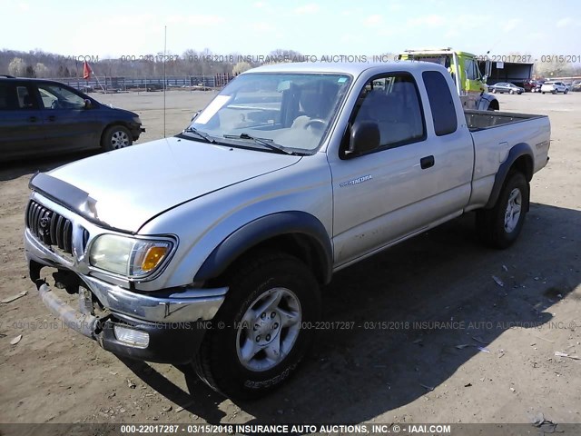 5TEWN72N53Z223944 - 2003 TOYOTA TACOMA XTRACAB GRAY photo 2