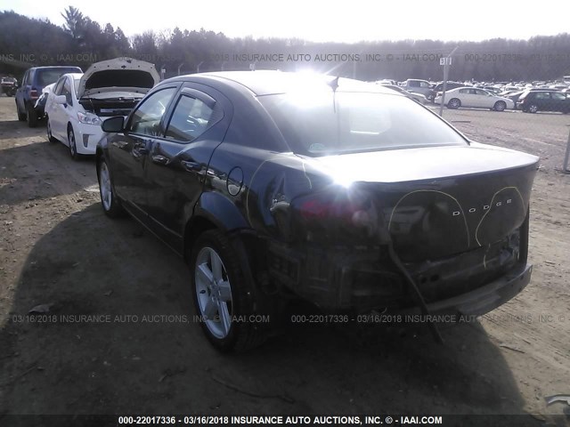 1C3CDZCB3DN718660 - 2013 DODGE AVENGER SXT BLACK photo 3