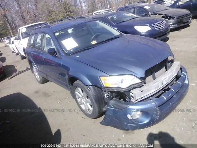 4S4BP61C777307792 - 2007 SUBARU LEGACY OUTBACK 2.5I BLUE photo 1