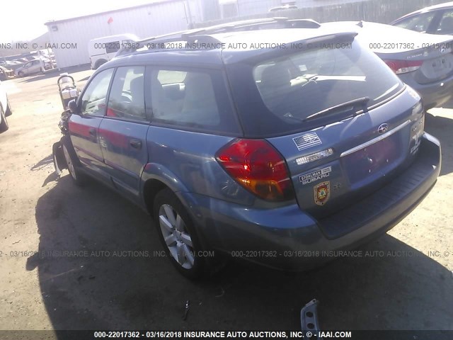 4S4BP61C777307792 - 2007 SUBARU LEGACY OUTBACK 2.5I BLUE photo 3