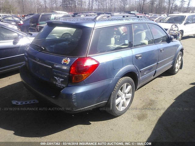 4S4BP61C777307792 - 2007 SUBARU LEGACY OUTBACK 2.5I BLUE photo 4