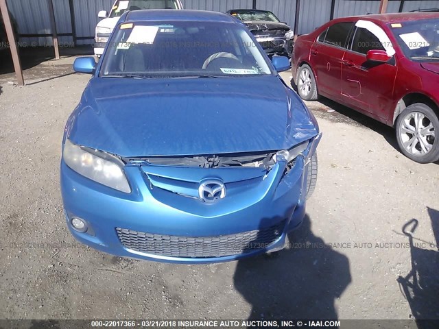 1YVHP84C065M65725 - 2006 MAZDA 6 I BLUE photo 6