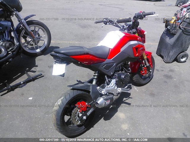 MLHJC6111H5205389 - 2017 HONDA GROM 125 RED photo 4