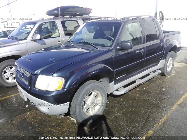 1FMZU67E21UC72815 - 2001 FORD EXPLORER SPORT TR  BLUE photo 2