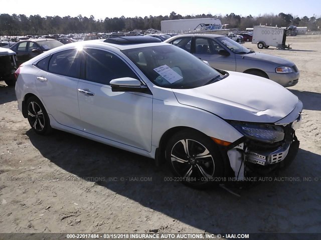 19XFC1F98GE032760 - 2016 HONDA CIVIC TOURING WHITE photo 1