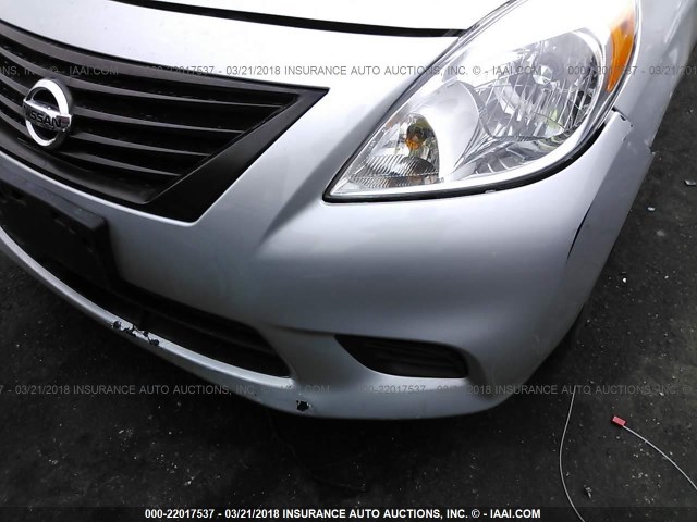 3N1CN7AP4EL865361 - 2014 NISSAN VERSA S/S PLUS/SV/SL SILVER photo 6