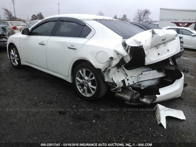 1N4AA5AP8CC863812 - 2012 NISSAN MAXIMA S/SV WHITE photo 3