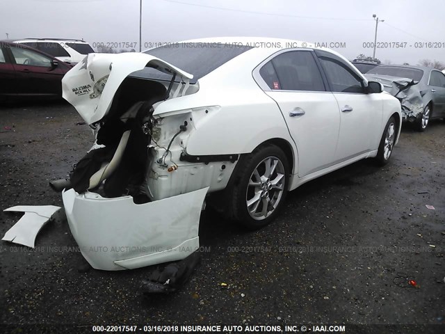 1N4AA5AP8CC863812 - 2012 NISSAN MAXIMA S/SV WHITE photo 4