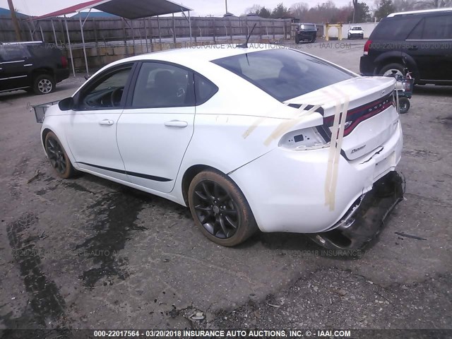 1C3CDFBB3FD267724 - 2015 DODGE DART SXT WHITE photo 3