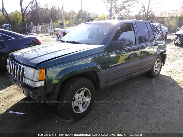 1J4FX58S3VC508729 - 1997 JEEP GRAND CHEROKEE LAREDO/TSI GREEN photo 2