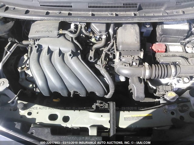 3N1CE2CP5EL408722 - 2014 NISSAN VERSA NOTE S/S PLUS/SV/SL BLACK photo 10