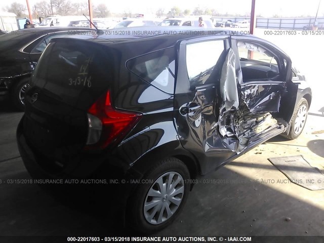 3N1CE2CP5EL408722 - 2014 NISSAN VERSA NOTE S/S PLUS/SV/SL BLACK photo 4