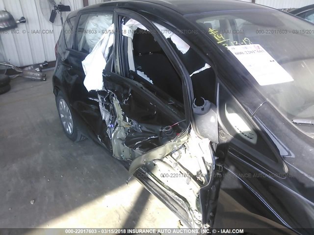3N1CE2CP5EL408722 - 2014 NISSAN VERSA NOTE S/S PLUS/SV/SL BLACK photo 6