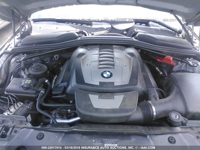 WBANW53548CT51543 - 2008 BMW 550 I GRAY photo 10