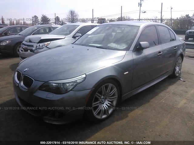 WBANW53548CT51543 - 2008 BMW 550 I GRAY photo 2