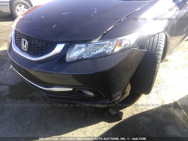 2HGFB2F98EH515077 - 2014 HONDA CIVIC EXL BROWN photo 6