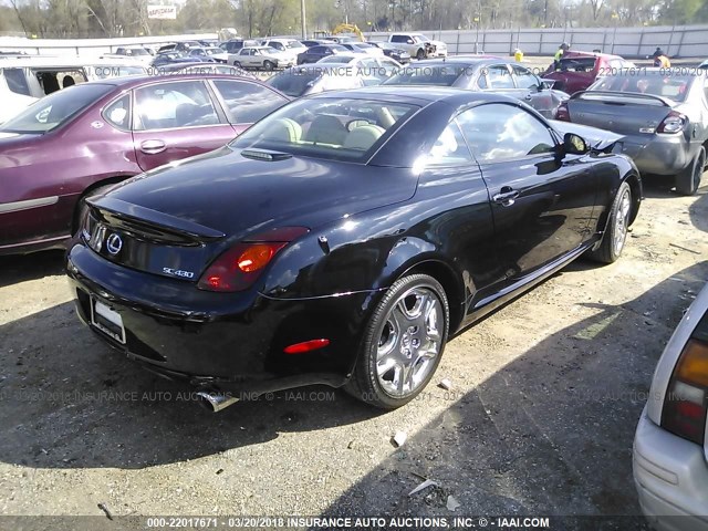 JTHFN48Y420027197 - 2002 LEXUS SC 430 BLACK photo 4