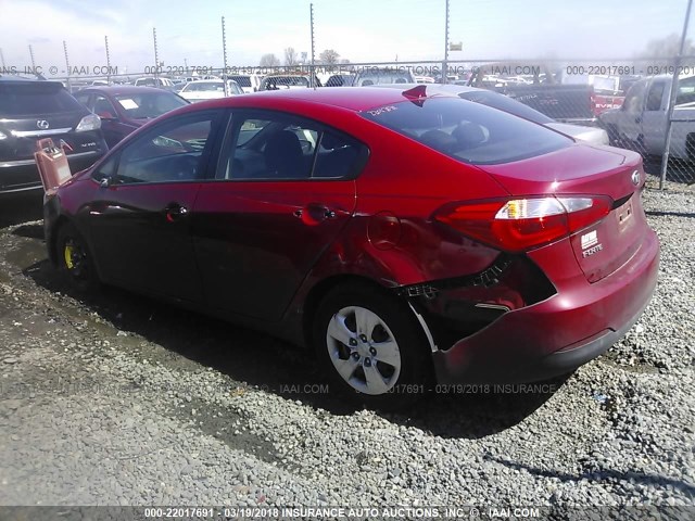 KNAFK4A65G5566003 - 2016 KIA FORTE LX RED photo 6