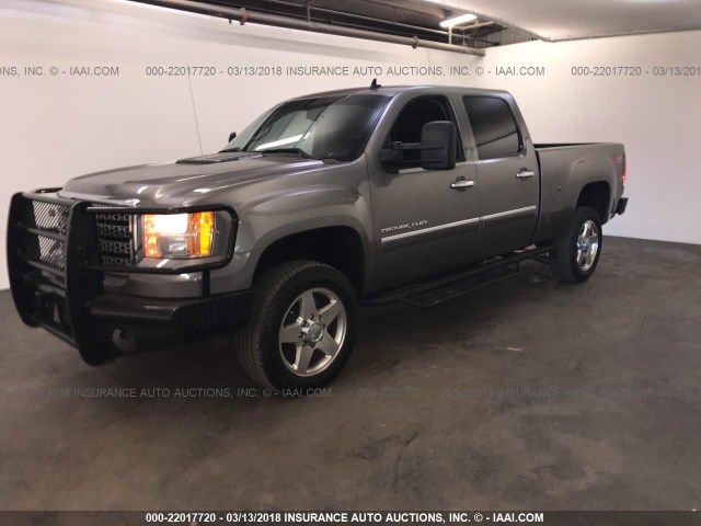 1GT125E82CF162613 - 2012 GMC SIERRA SILVER photo 2