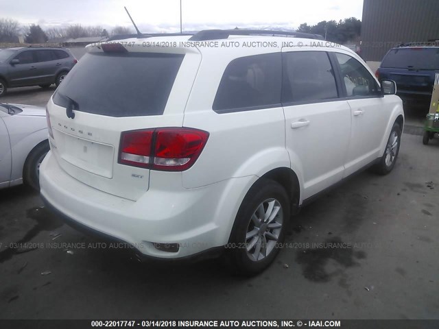 3C4PDDBG2GT100800 - 2016 DODGE JOURNEY SXT WHITE photo 4