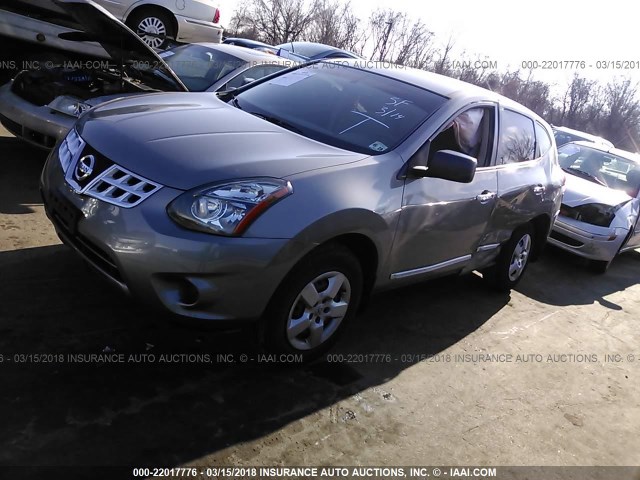 JN8AS5MV4EW701893 - 2014 NISSAN ROGUE SELECT S GRAY photo 2