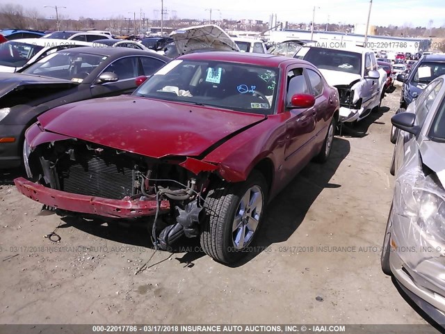 2B3CA3CV4AH108932 - 2010 DODGE CHARGER SXT RED photo 2