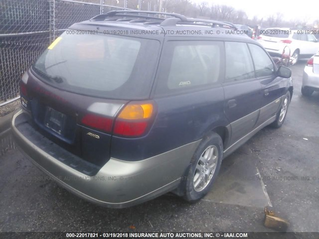 4S3BH675937656652 - 2003 SUBARU LEGACY OUTBACK AWP BLUE photo 4