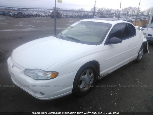 2G1WX15K539305387 - 2003 CHEVROLET MONTE CARLO SS WHITE photo 2