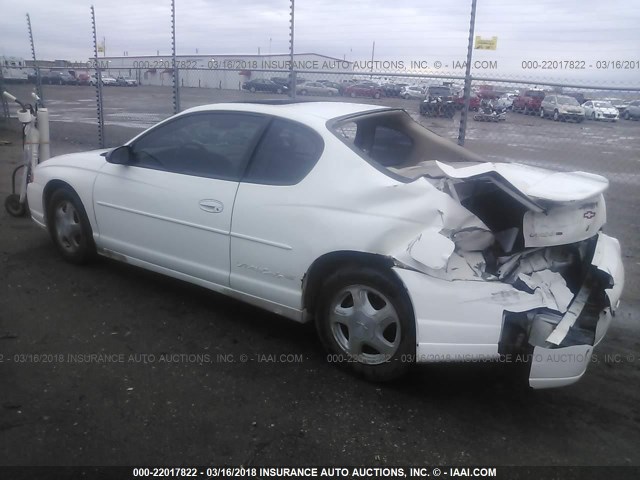 2G1WX15K539305387 - 2003 CHEVROLET MONTE CARLO SS თეთრი ფოტო 3