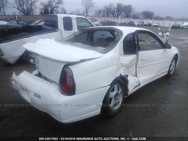 2G1WX15K539305387 - 2003 CHEVROLET MONTE CARLO SS WHITE photo 4