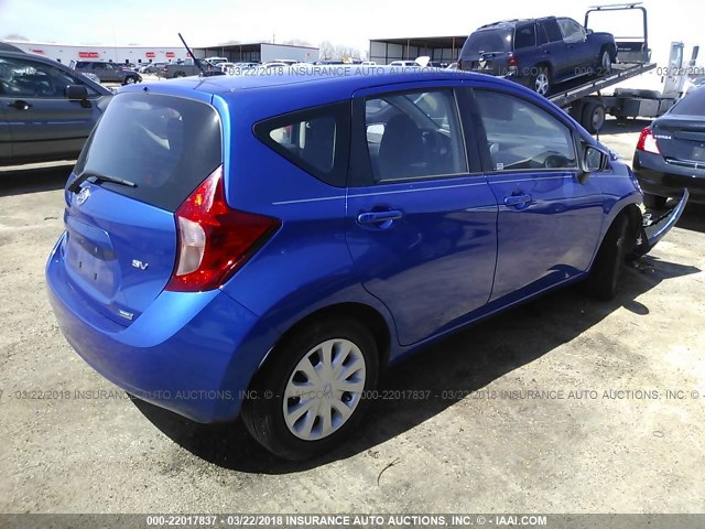 3N1CE2CP5GL355118 - 2016 NISSAN VERSA NOTE S/S PLUS/SV/SL/SR BLUE photo 4