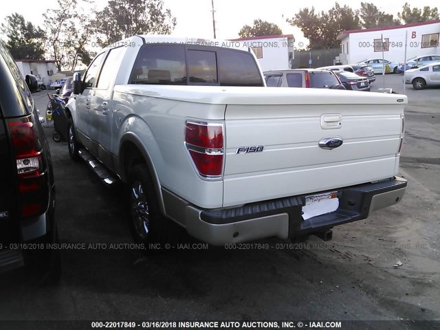 1FTPW12V19KB75743 - 2009 FORD F150 SUPERCREW WHITE photo 3