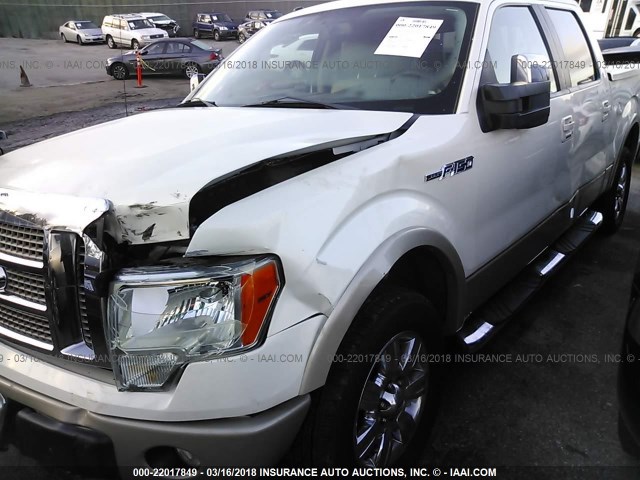 1FTPW12V19KB75743 - 2009 FORD F150 SUPERCREW WHITE photo 6