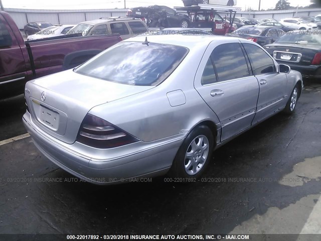WDBNG70J72A288386 - 2002 MERCEDES-BENZ S 430 SILVER photo 4