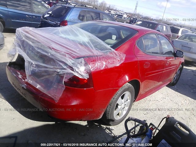 2G2WP552671160836 - 2007 PONTIAC GRAND PRIX RED photo 4