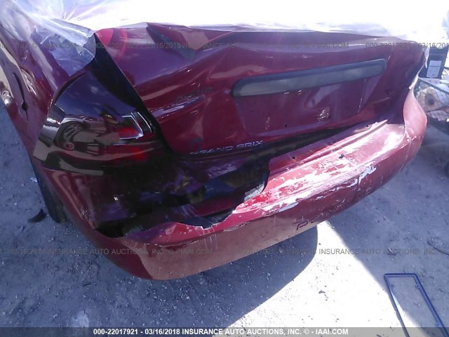 2G2WP552671160836 - 2007 PONTIAC GRAND PRIX RED photo 6