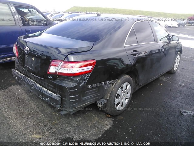 4T4BF3EK8BR212290 - 2011 TOYOTA CAMRY SE/LE/XLE BLACK photo 4