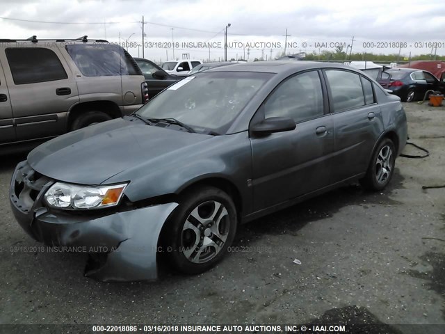 1G8AL52F15Z152800 - 2005 SATURN ION LEVEL 3 GRAY photo 2