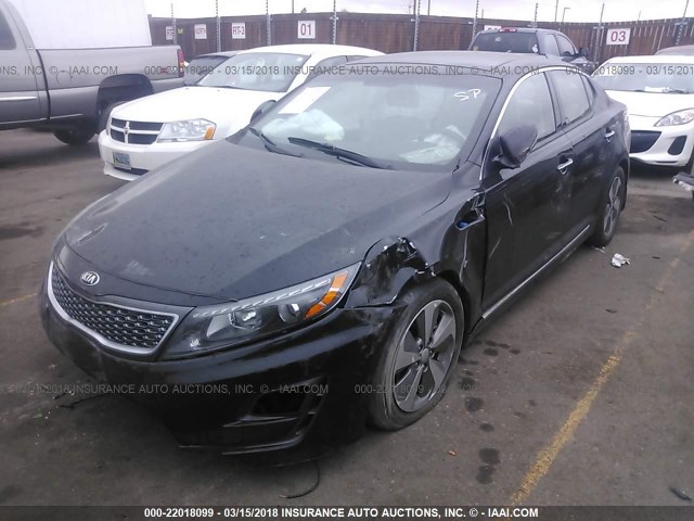 KNAGN4AD1G5092349 - 2016 KIA OPTIMA HYBRID BLACK photo 2