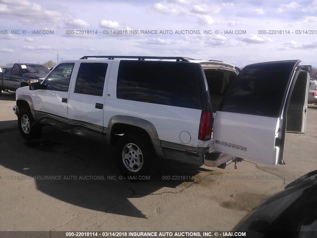 1GKFK16R1XJ705009 - 1999 GMC SUBURBAN K1500 WHITE photo 3