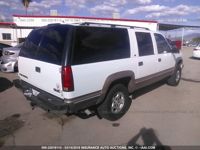 1GKFK16R1XJ705009 - 1999 GMC SUBURBAN K1500 WHITE photo 4