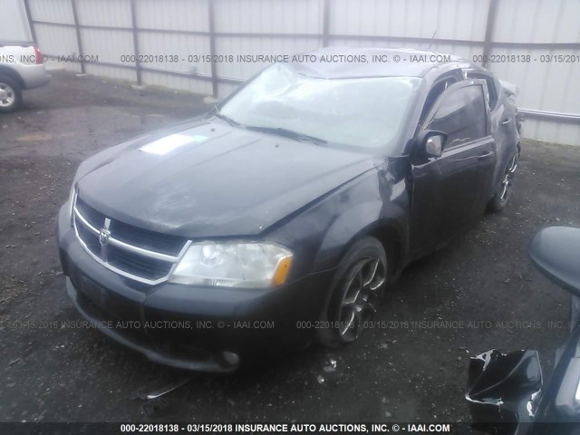 1B3CC5FB4AN142321 - 2010 DODGE AVENGER R/T BLACK photo 2