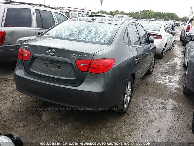 KMHDU46D29U600804 - 2009 HYUNDAI ELANTRA GLS/SE GRAY photo 4